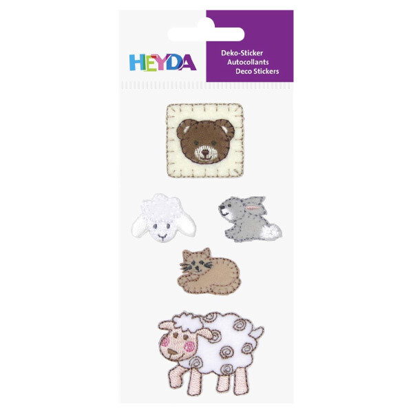 Sticker Heyda Textil 3782806 - Tierbabys Pckg/5