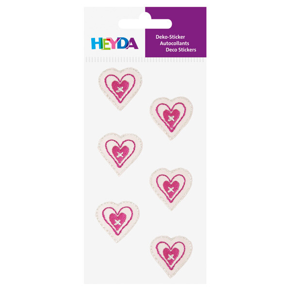 Sticker Heyda Textil 3782814 - Herzen Pckg/6