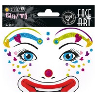 Tattoofolie Herma Face Art 15427 - Clown Gesichtstattoo ablösbar 1 Bogen