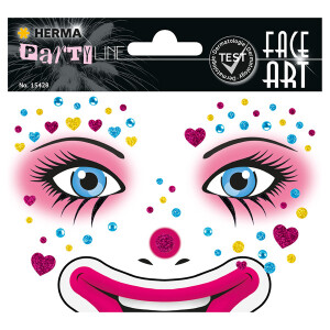 Tattoofolie Herma Face Art 15428 - Clown Gesichtstattoo...