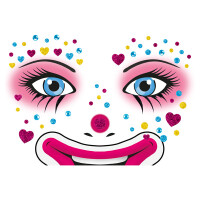 Tattoofolie Herma Face Art 15428 - Clown Gesichtstattoo ablösbar 1 Bogen