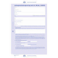 Auftragsverarbeitungsvertrag Avery Zweckform 2864 - A4 210 x 297 mm blau 4 Blatt selbstdurchschreibend