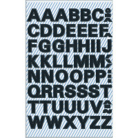 Buchstabenetikett Avery Zweckform 3780 - auf Bogen A-Z 9,5 mm schwarz permanent wetterfest Folie bedruckt Pckg/130