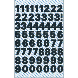 Zahlenetikett Avery Zweckform 3781 - auf Bogen 0-9 9,5 mm schwarz permanent Folie bedruckt Pckg/126