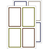 Haushaltsschmucketikett Avery Zweckform 62002 - 47,5 x 73 mm Rahmen ablösbar Polyesterfolie für Handbeschriftung Pckg/16