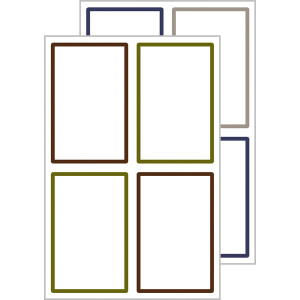 Haushaltsschmucketikett Avery Zweckform 62003 - 47,5 x 73 mm transparent permanent Polyesterfolie für Handbeschriftung Pckg/16