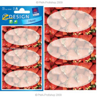 Haushaltsschmucketikett Avery Zweckform Z-Design Home 59549 - 26 x 16 mm Erdbeeren ablösbar Papier für Handbeschriftung Pckg/9