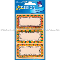 Haushaltsschmucketikett Avery Zweckform Z-Design Home 59567 - 76 x 120 mm Mexico ablösbar Papier für Handbeschriftung Pckg/9