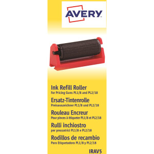 Preisauszeichner Ersatztintenrolle Avery Zweckform IRAV5 - schwarz 1- und 2-zeilig f&uuml;r PL1/8 PL2/18 Pckg/5