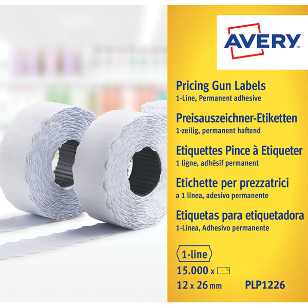 10x Avery Zweckform Preisauszeichner-Etiketten Etiketten weiß 1200 Stück 26x16 