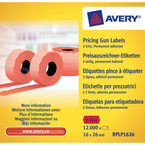 Preisauszeichneretikett Avery Zweckform RPLP1626 - auf...