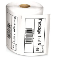 Etikettendrucker Rollenetikett Dymo S0947420 - auf Rolle Versand-Etikett 59 x 102 mm weiß permanent Thermopapier für Thermodrucker Pckg/2x575