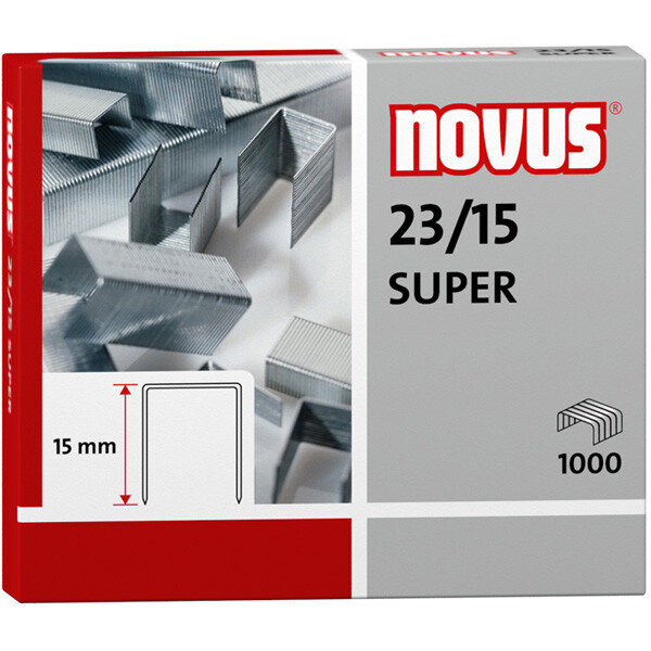 Heftklammer Novus Super 042-0044 - 23/15 120 Blatt Stahl, verzinkt Pckg/1000