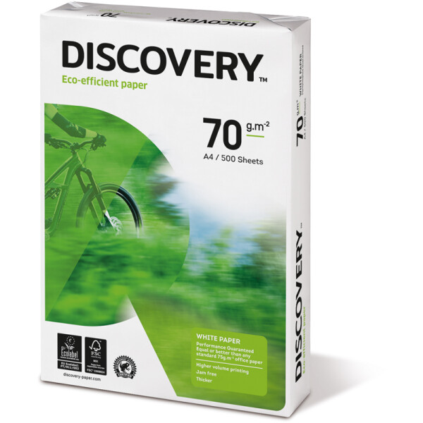 Kopierpapier Discovery 83427A70S - A4 210 x 297 mm weiß universelle Anwendung 161 CIE FSC 70 g/m² Pckg/500
