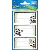 Schulbuchetikett Avery Zweckform 59290 - auf Bogen 16 x 26 mm Fußball permanent für Handbeschriftung Papier Pckg/9