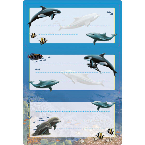 Schulbuchetikett Herma 5579 - auf Bogen 84 x 120 mm Tiere permanent für Handbeschriftung Papier Pckg/6