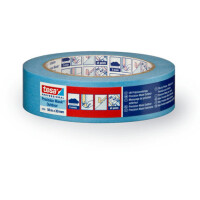 Abdeckband tesa Präzisionskrepp Outdoor 4439 - 19 mm x 50 m blau Kreppband für Industrie/Gewerbe-Anwendungen
