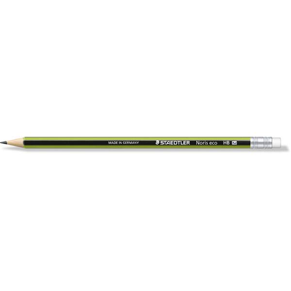 Bleistift Staedtler Noris Eco Wopex 18230 - grün/schwarz Normalmine HB mit Radierer Sechskantform