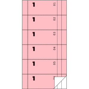Bonbuch Avery Zweckform 831 - 105 x 198 mm rosa 2 x 50 Blatt 300 Bons