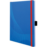 Notizbuch Avery Zweckform Notizio 7041 - A5 148 x 210 mm blau kariert 80 Blatt Softcover-Einband 90 g/m²