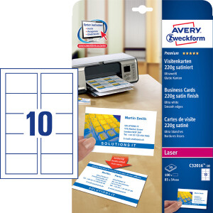 Visitenkarte Avery Zweckform Premiumkarton C32016 - 85 x...