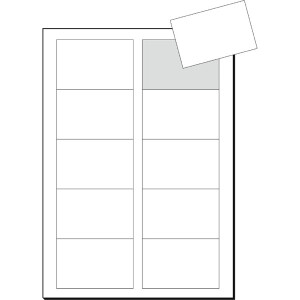 Visitenkarte sigel Edelkarton LP795 - 85 x 55 mm weiß universelle Anwendung satiniert glatte Kanten 225 g/m² Pckg/100