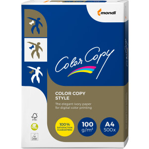 Farblaserpapier mondi Color Copy style 8683A10S - A4 210 x 297 mm naturweiß für Farblaserdrucker 160 CIE satiniert FSC 100 g/m² Pckg/500