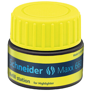 Textmarker Nachf&uuml;lltinte Schneider 166005 - gelb f&uuml;r Mod. Job permanent 30 ml
