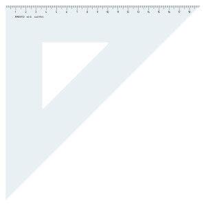 Zeichendreieck Aristo AR4519 - 26,9 cm transparent 45/45 Grad Plexiglas