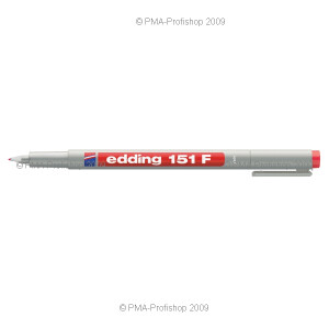 Folienschreiber edding 151 - rot 0,6 mm non-permanent...