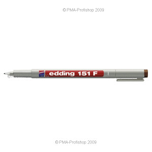 Folienschreiber edding 151 - braun 0,6 mm non-permanent...