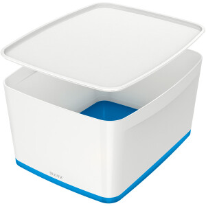 Aufbewahrungsbox Leitz MyBox 5216 - Groß 388 x 198 x 385 mm weiß/blau ABS-Kunststoff