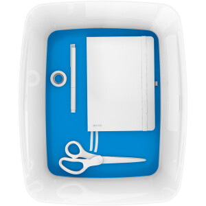 Aufbewahrungsbox Leitz MyBox 5216 - Groß 388 x 198 x 385 mm weiß/blau ABS-Kunststoff