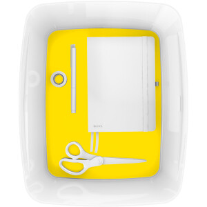 Aufbewahrungsbox Leitz MyBox 5216 - Groß 388 x 198 x 385 mm weiß/gelb ABS-Kunststoff