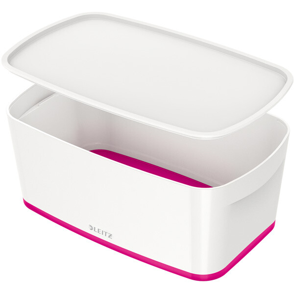 Aufbewahrungsbox Leitz MyBox 5229 - Klein 318 x 128 x 191 mm weiß/pink ABS-Kunststoff