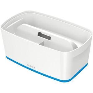 Aufbewahrungsbox Leitz MyBox 5229 - Klein 318 x 128 x 191 mm weiß/blau ABS-Kunststoff