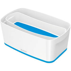 Aufbewahrungsbox Leitz MyBox 5229 - Klein 318 x 128 x 191 mm weiß/blau ABS-Kunststoff