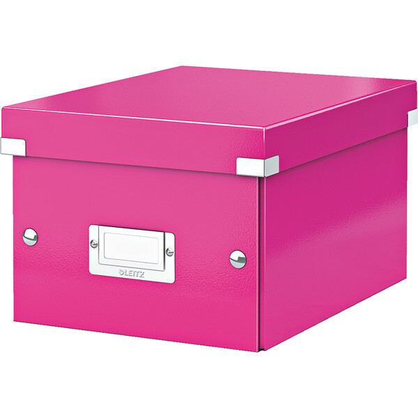 Aufbewahrungsbox Leitz Click & Store 6043 - Klein 220 x 160 x 282 mm pink Graukarton