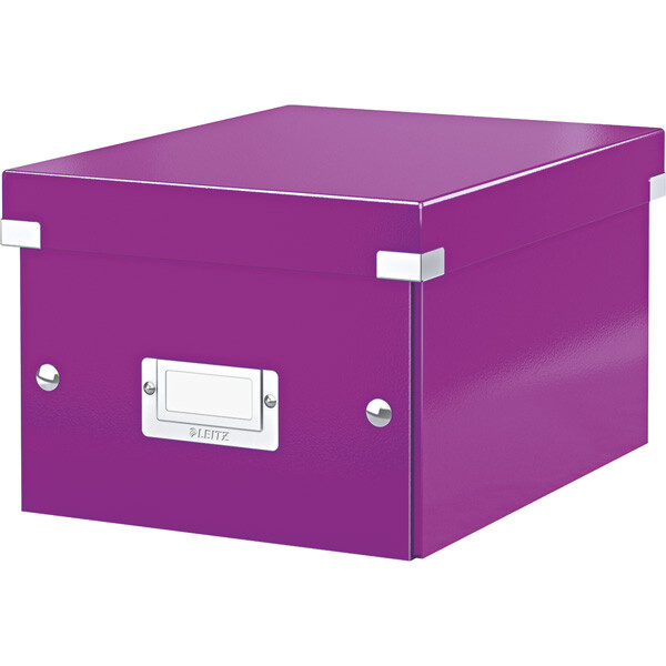 Aufbewahrungsbox Leitz Click & Store 6043 - Klein 220 x 160 x 282 mm violett Graukarton