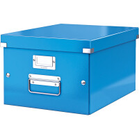 Aufbewahrungsbox Leitz Click & Store 6044 - Mittel 281 x 200 x 370 mm blau Graukarton