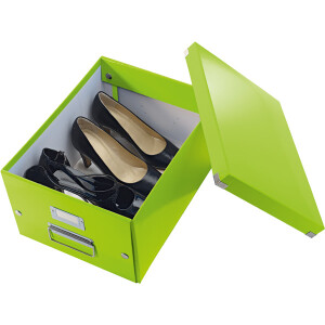 Aufbewahrungsbox Leitz Click & Store 6044 - Mittel 281 x 200 x 370 mm grün Graukarton