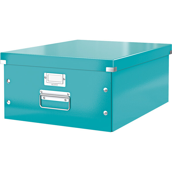 Aufbewahrungsbox Leitz Click & Store 6045 - Groß 369 x 200 x 482 mm eisblau Graukarton