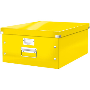 Aufbewahrungsbox Leitz Click & Store 6045 - Groß 369 x 200 x 482 mm gelb Graukarton