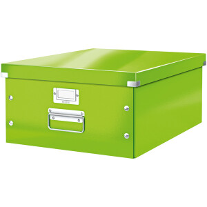 Aufbewahrungsbox Leitz Click & Store 6045 - Groß 369 x 200 x 482 mm grün Graukarton