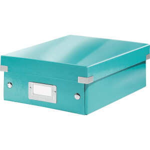 Aufbewahrungsbox Leitz Click & Store 6057 - Klein 220 x 100 x 282 mm eisblau Graukarton