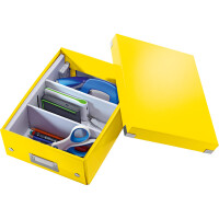 Aufbewahrungsbox Leitz Click & Store 6057 - Klein 220 x 100 x 282 mm gelb Graukarton