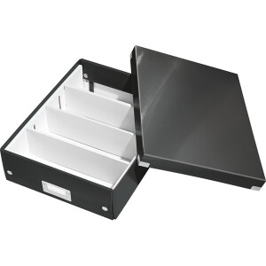 Aufbewahrungsbox Leitz Click & Store 6058 - Mittel 281 x 100 x 370 mm schwarz Graukarton