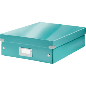 Aufbewahrungsbox Leitz Click & Store 6058 - Mittel 281 x 100 x 370 mm eisblau Graukarton