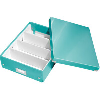 Aufbewahrungsbox Leitz Click & Store 6058 - Mittel 281 x 100 x 370 mm eisblau Graukarton