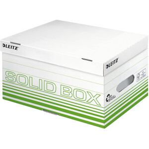 Archivbox Leitz Solid 6117 - 370 x 195 x 265 mm hellgrün mit Klappdeckel FSC-Wellpappe